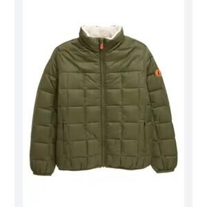 Save The Duck Quilted Jacket big boys Faux Fur Lined - Size 14